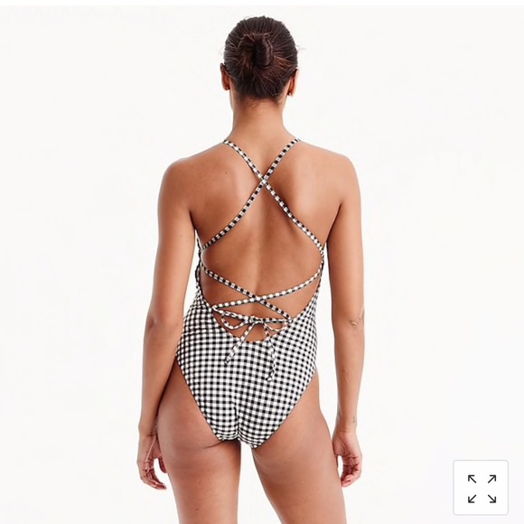 NWT J.CREW LACE-UP BACK ONE-PIECE SWIM SUIT - Picture 6 of 6